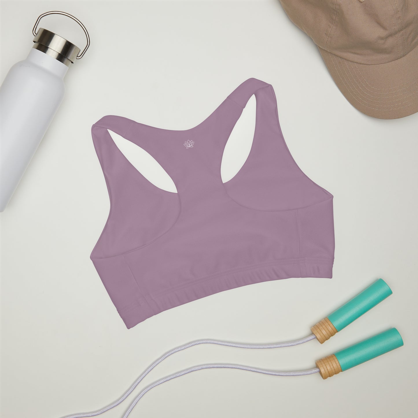 Elated Hippie Girl's Racerback Sports Bra 🎀✨- Lavender Frost