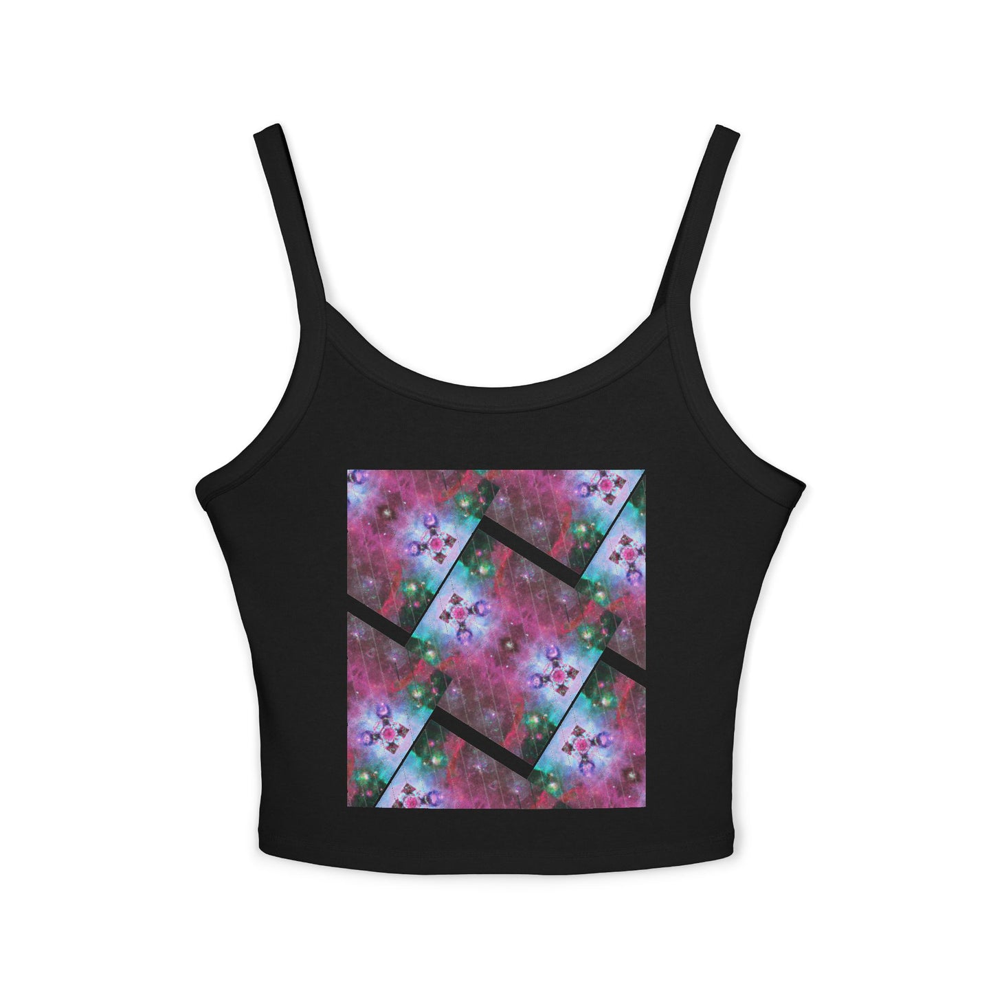 Elated Hippie Trendy Women's Spaghetti Strap Tank Top, Casual Summer Wear, Beach Outfit, Festival Fashion, Layering Essential