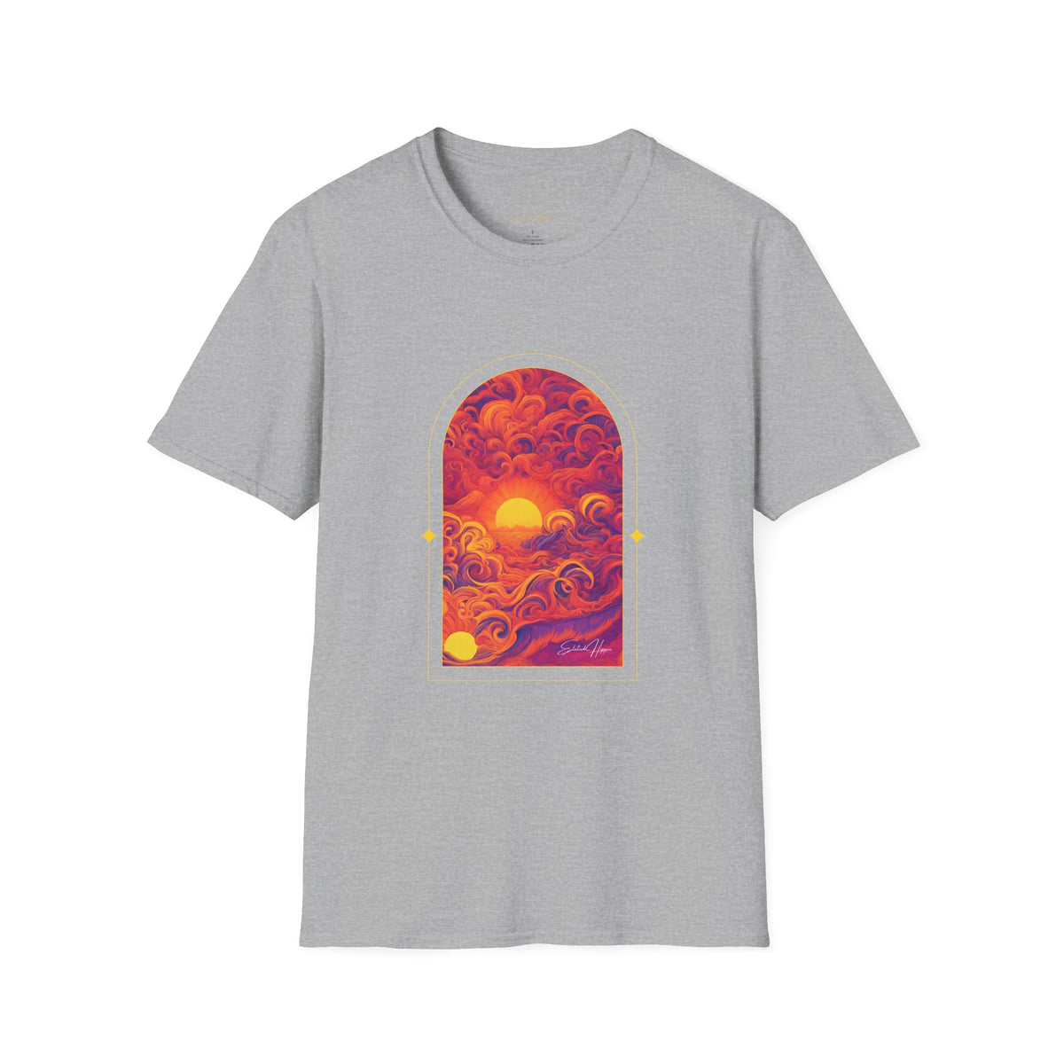Elated Hippie 100% Cotton Sunset Psychedelic Arch T-Shirt