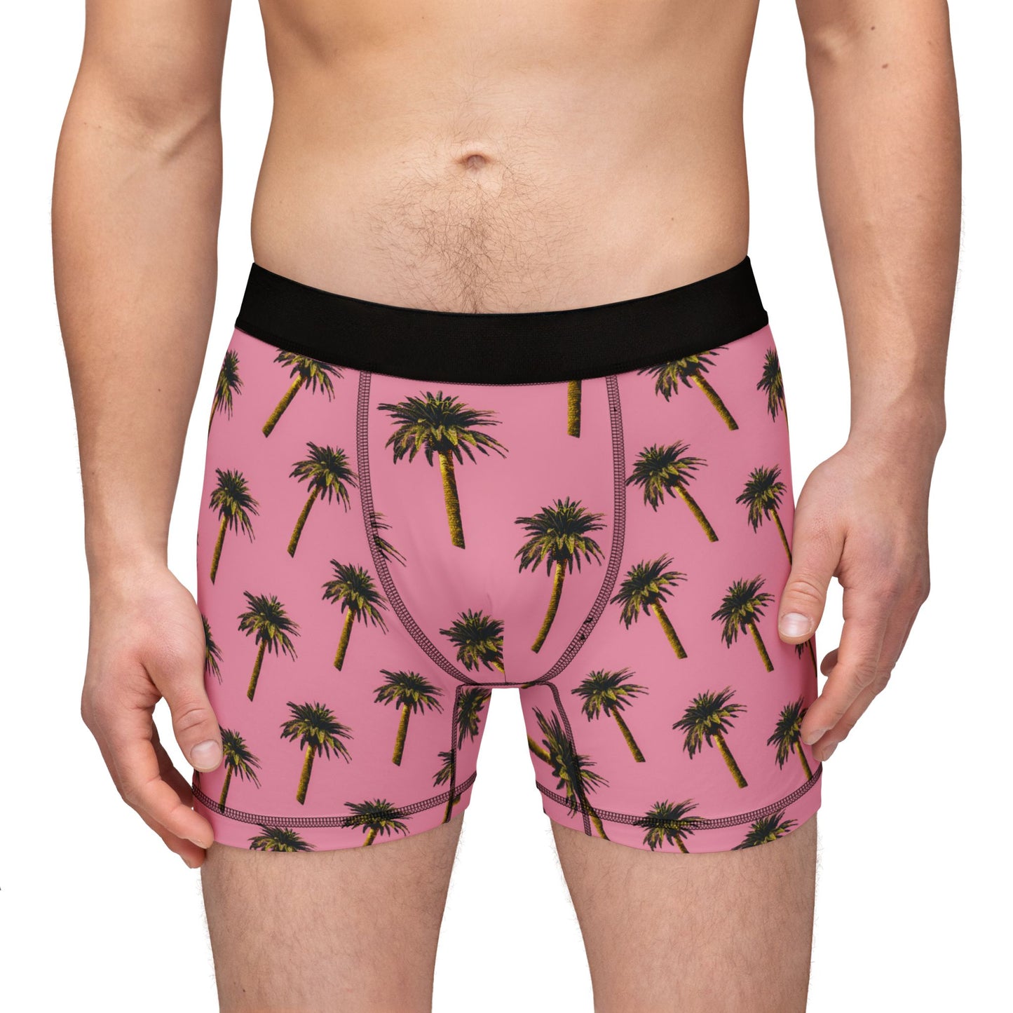 Elated Hippie Premium "Pink Palms"  Men's Boxers