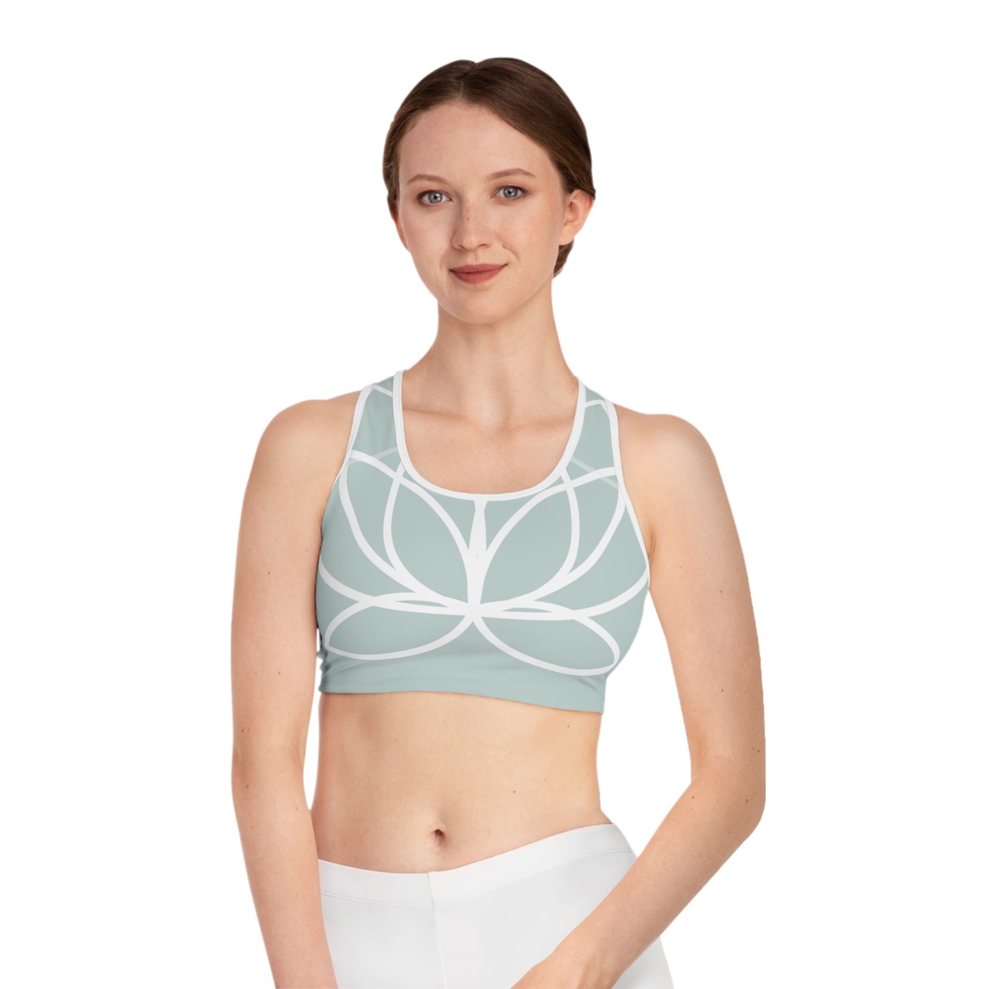 Elated Hippie Lotus Sports Bra - Pale Sea Foam