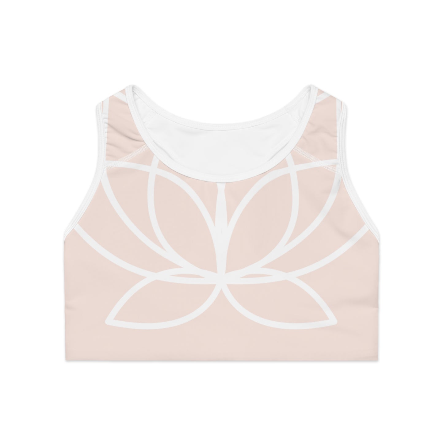 Elated Hippie Lotus Sports Bra - Peachy Cream