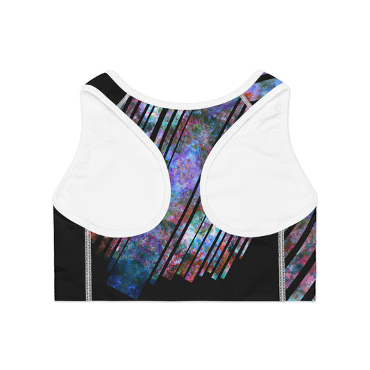 Elated Hippie Sports Bra, Athletic Underwear, Workout Gear, Fitness Apparel, Exercise Top, Activewear for Women