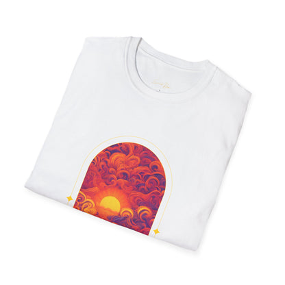 Elated Hippie 100% Cotton Sunset Psychedelic Arch T-Shirt