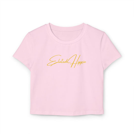 Elated Hippie Organic Ribbed Baby Tee (Pink)