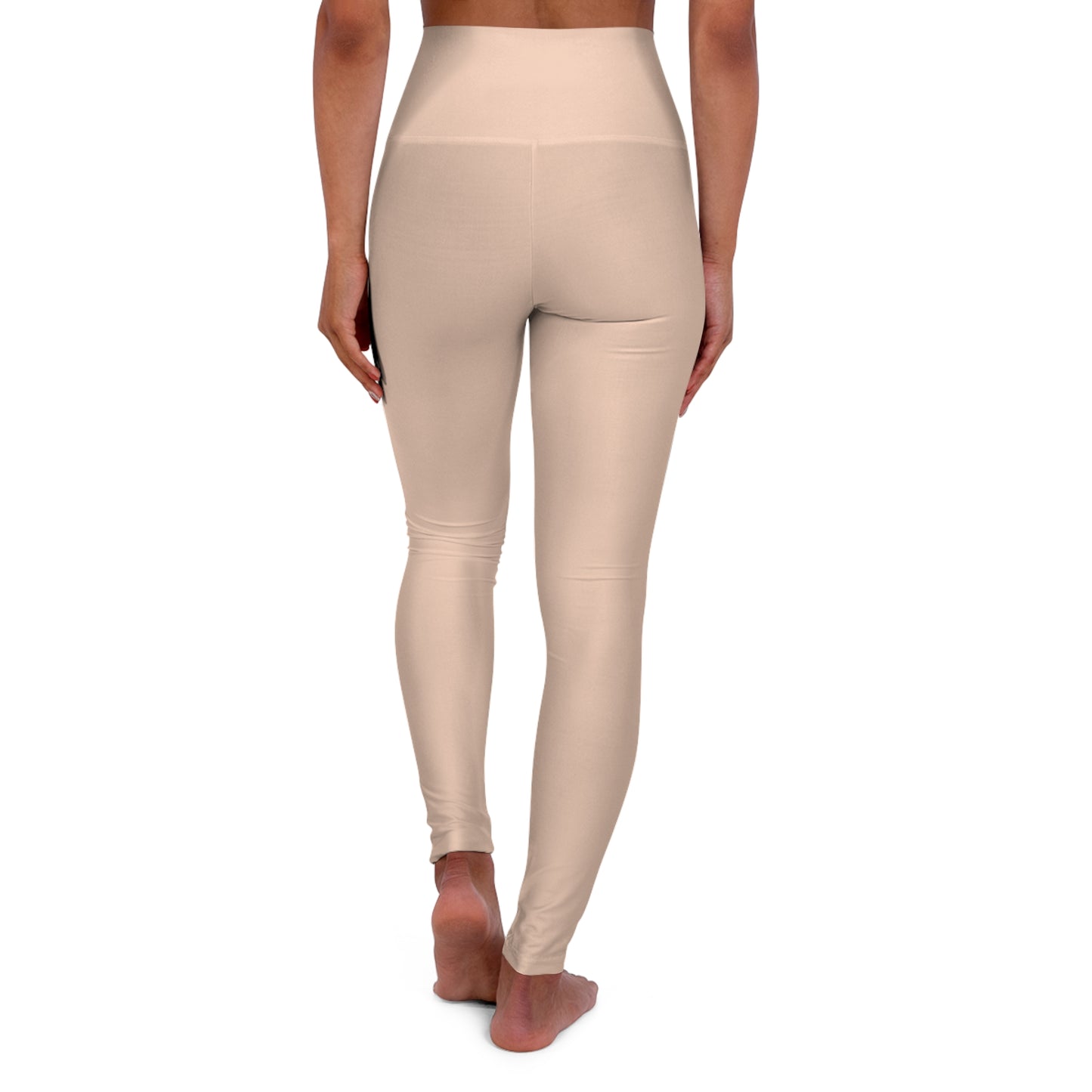 Elated Hippie  High-Waisted Yoga Leggings - Light Peach