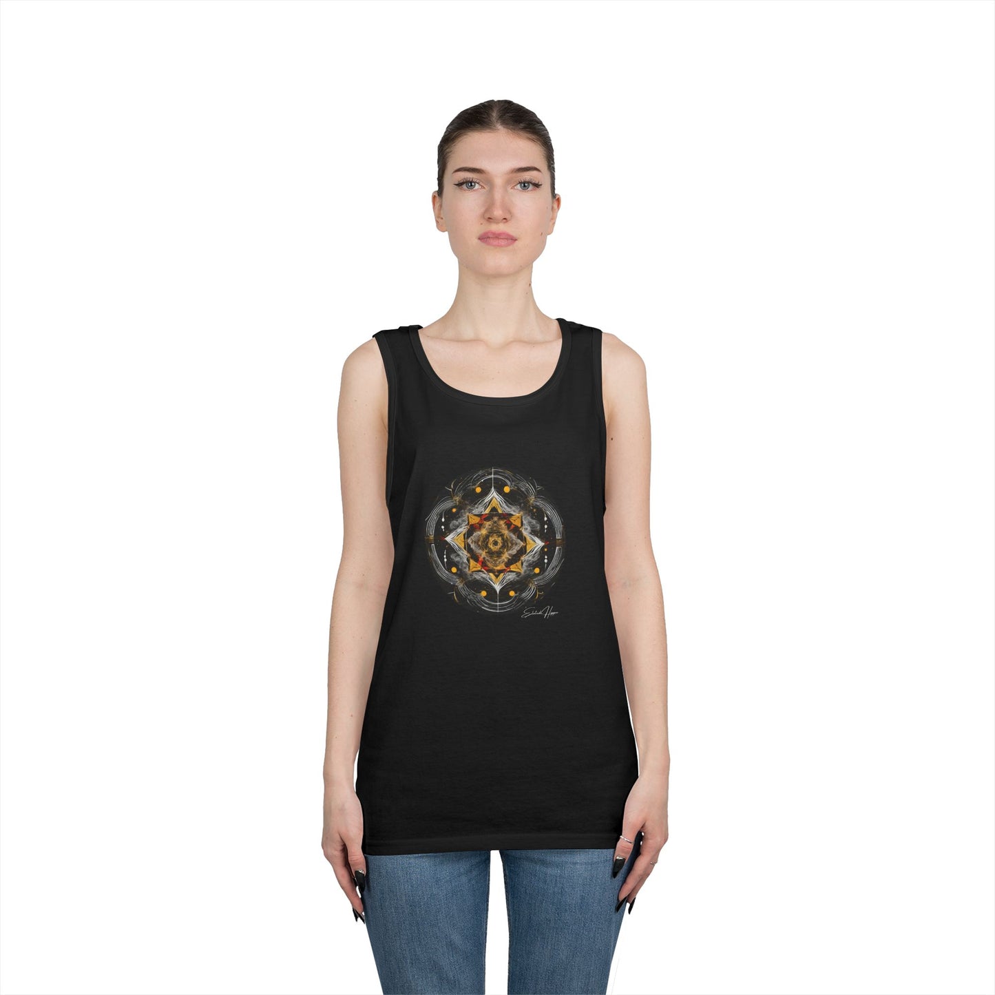 Elated Hippie Archangel Collection "All Seeing Eye" 100% Heavy Cotton Tank Top Men's