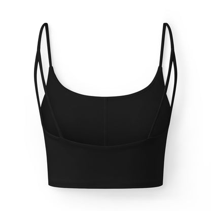 Elated Hippie Luxe Heart Crop Bra — Black Seamless Bralette with Watercolor Heart Accent
