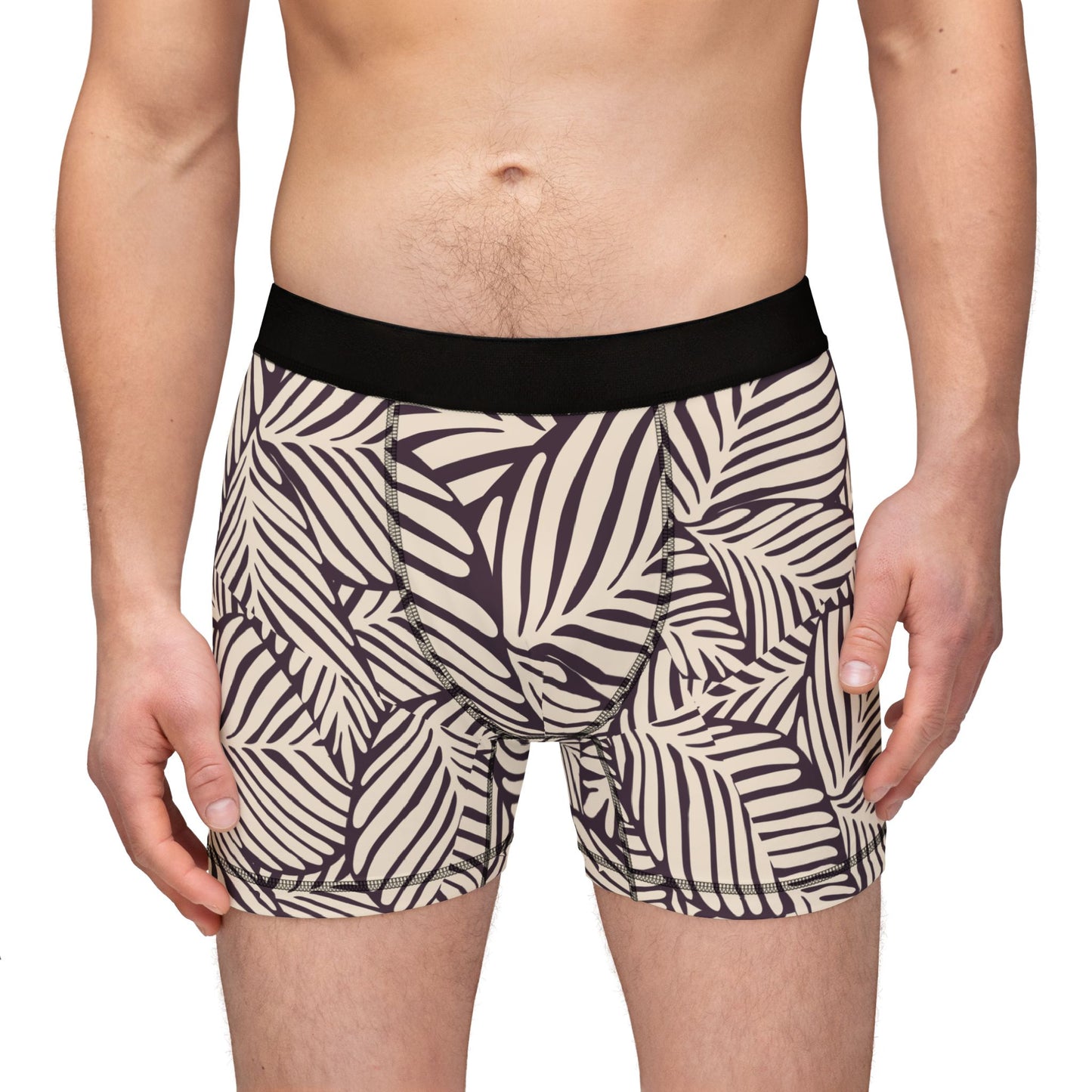 Elated Hippie Premium "Brown Palm"  Men's Boxers