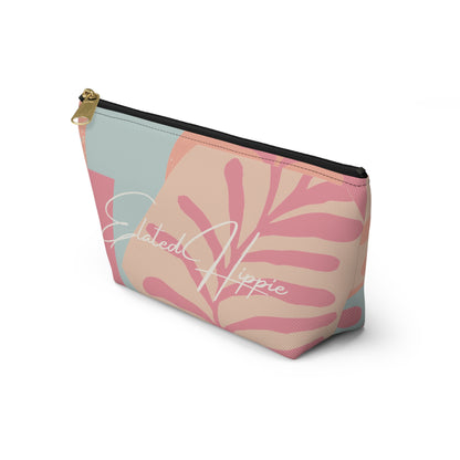 Pastel Tropical Accessory Pouch — 'Salted Hippie' T-Bottom Cosmetic Bag