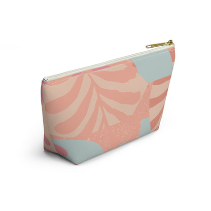 Pastel Tropical Accessory Pouch — 'Salted Hippie' T-Bottom Cosmetic Bag