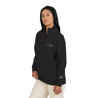 Embroidered Elated Hippie Fleece Pullover