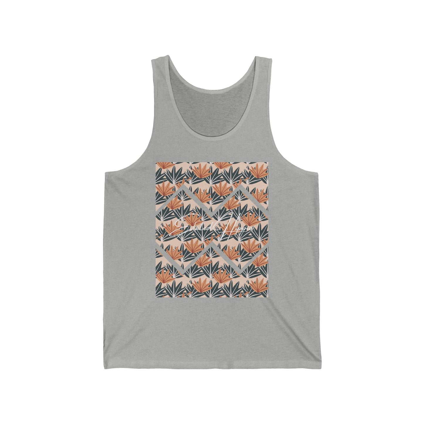 Boho Vibes Unisex Jersey Tank - Modern Floral Design