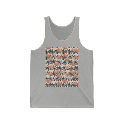 Boho Vibes Unisex Jersey Tank - Modern Floral Design