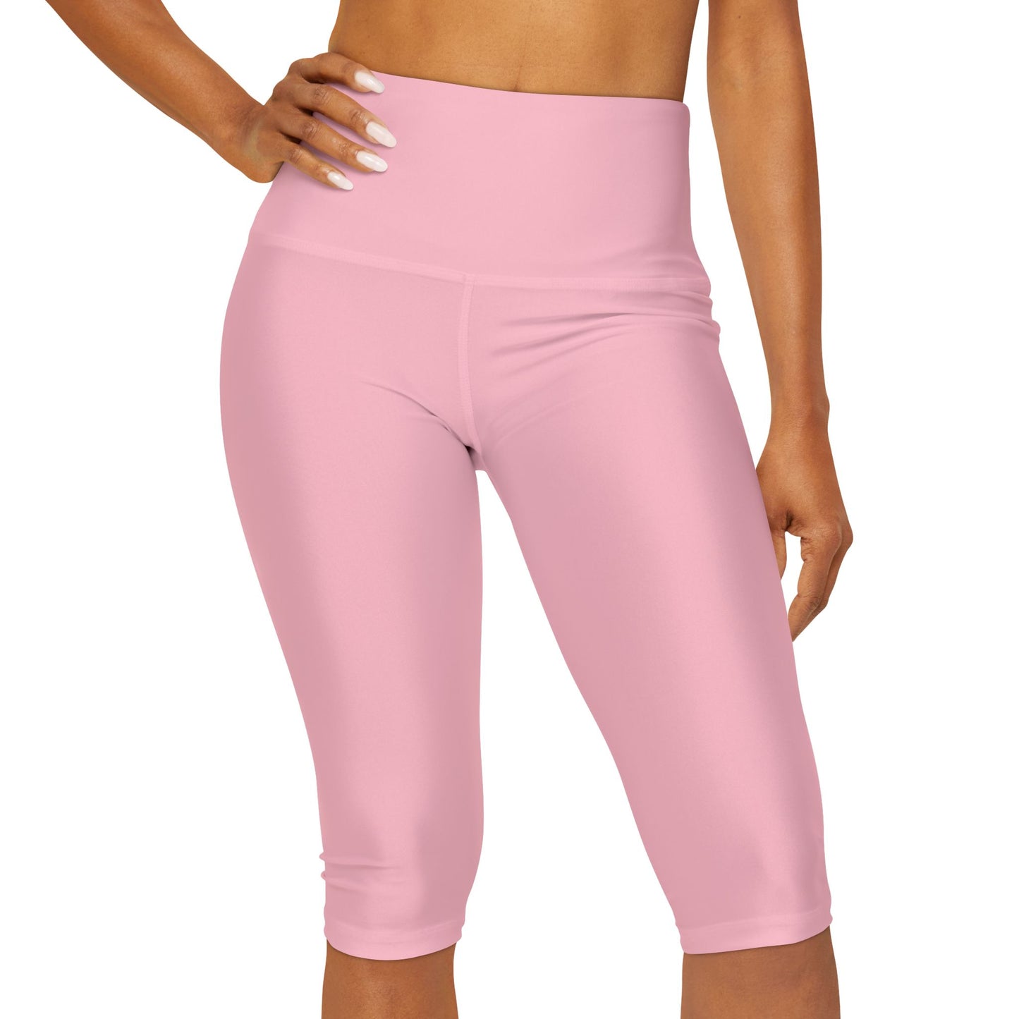 Elated Hippie EmpowerFlex Yoga Capri Leggings -Pink Marshmallow