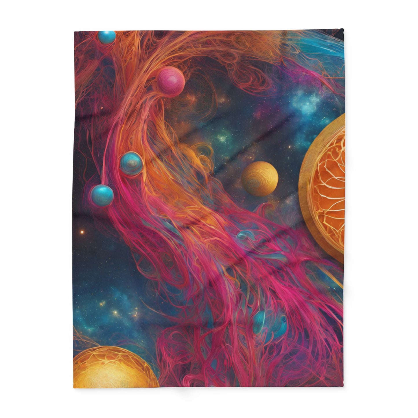 Elated Hippie "Celestial Space Roots" Fleece Blanket