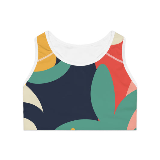 Elated Hippie Sports Bra - Stylish Activewear for Fitness Enthusiasts - Jungle Paradise