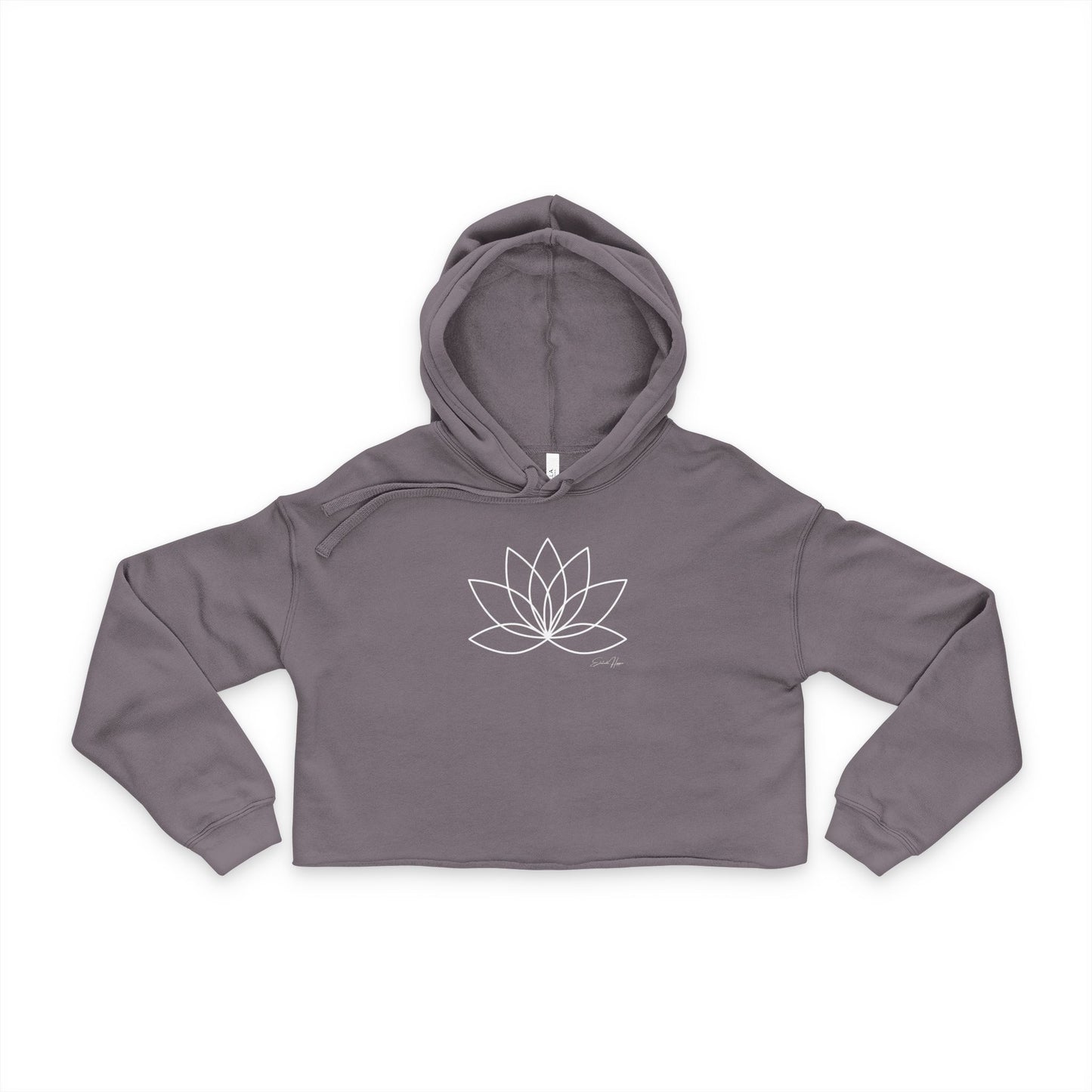 Elated Hippie Lotus Flower Women's Cropped Hoodie, Yoga Apparel, Festival Outfit, Casual Style, Gift for Her, Meditation Clothing