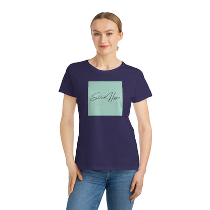 Elated Hippie Organic Pale Sea Foam Women's T-Shirt - Comfortable & Eco-Friendly Casual Wear