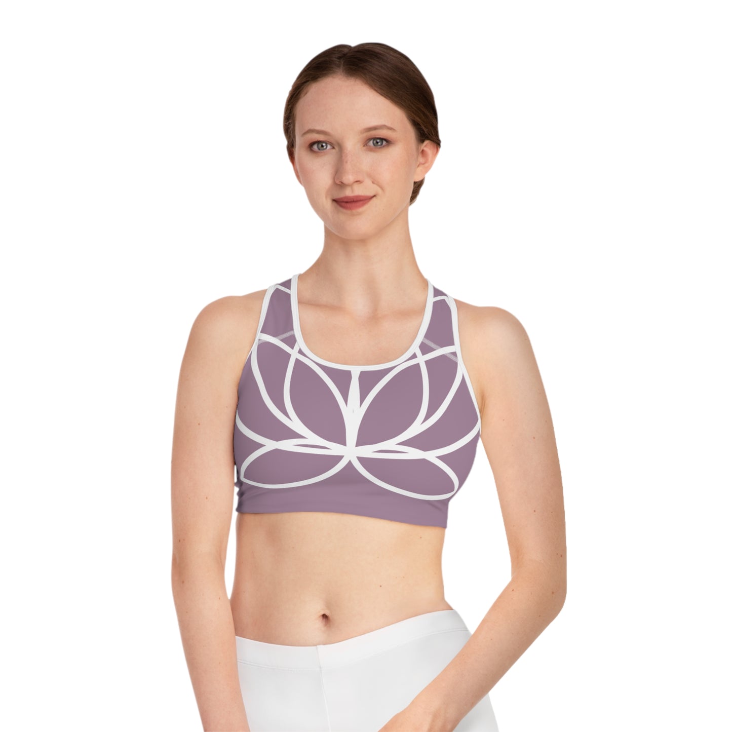 Elated Hippie Lotus Sports Bra- Lavender Frost