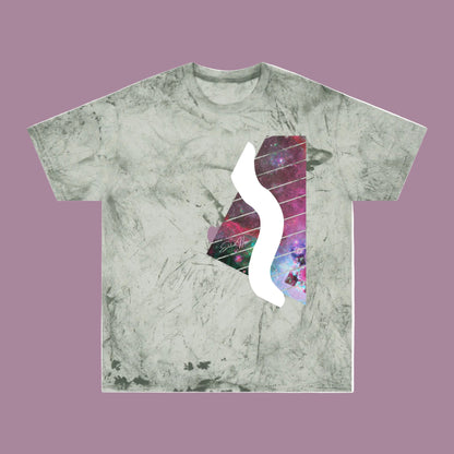 T-shirt with a abstract design on a white background