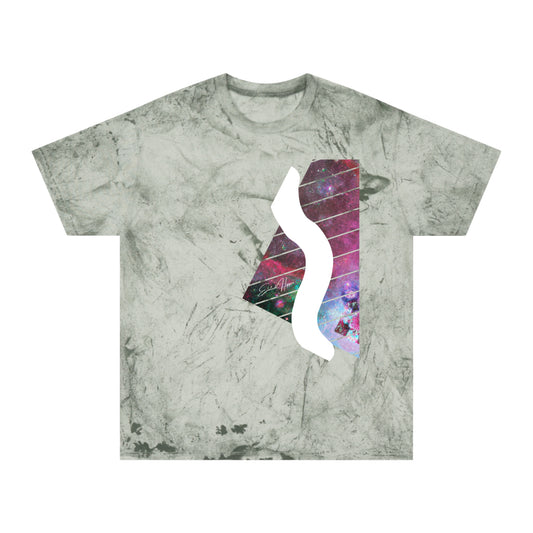 Elated Hippie Colorful Unisex 100% Cotton T-Shirt Swerve, Vibrant Graphic Tee for Art Lovers, Casual Summer Wear, Gift for Music and Art