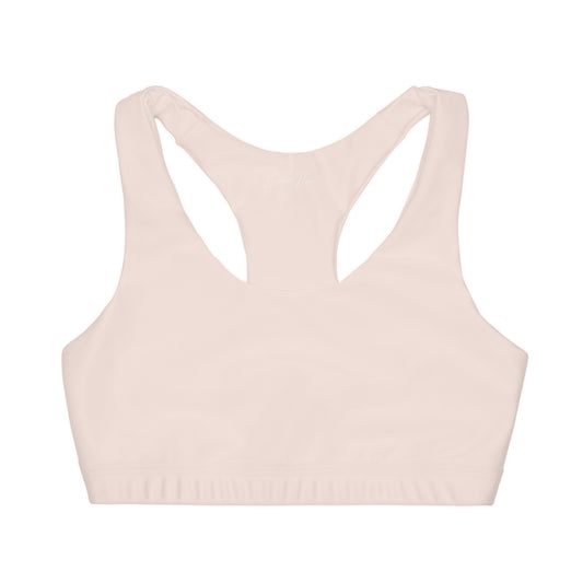 Elated Hippie Girl's Racerback Sports Bra 🎀✨ - Peachy Cream