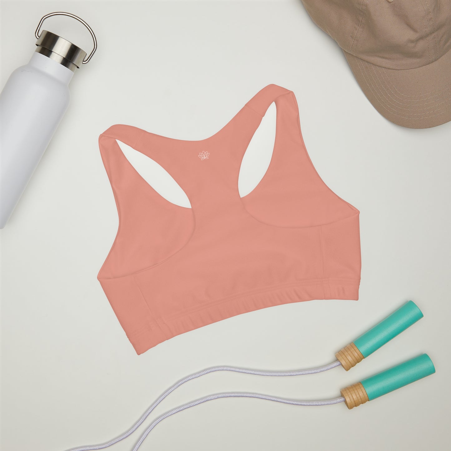 Elated Hippie Girl's Racerback Sports Bra 🎀✨- Dusty Coral