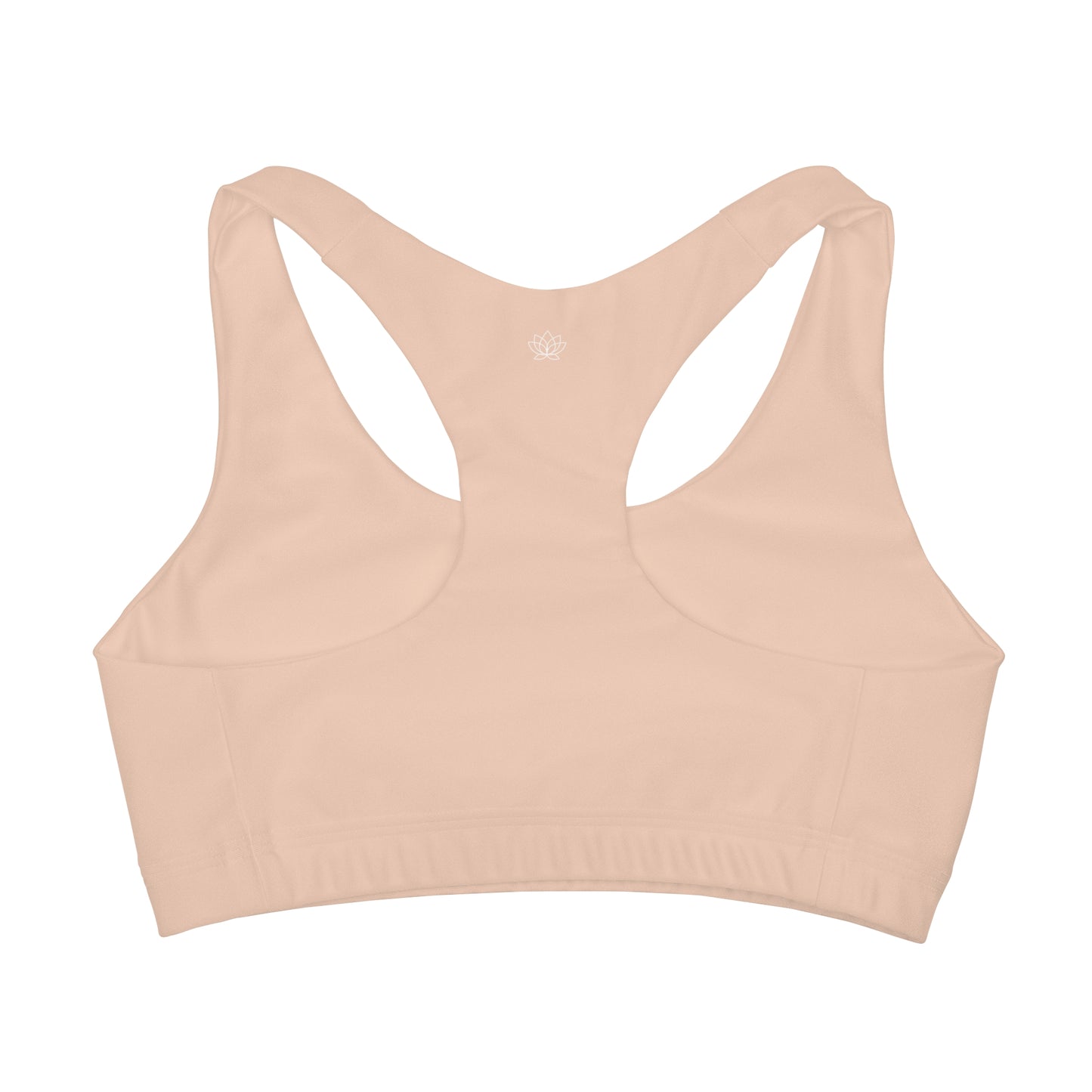 Elated Hippie Girl's Racerback Sports Bra 🎀✨ - Light Peach