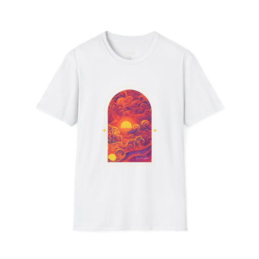 Elated Hippie 100% Cotton Sunset Psychedelic Arch T-Shirt