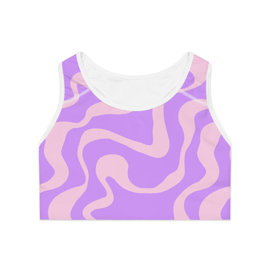 Elated Hippie "Electric Pink" Sports Bra - Stylish Activewear for Fitness Enthusiasts