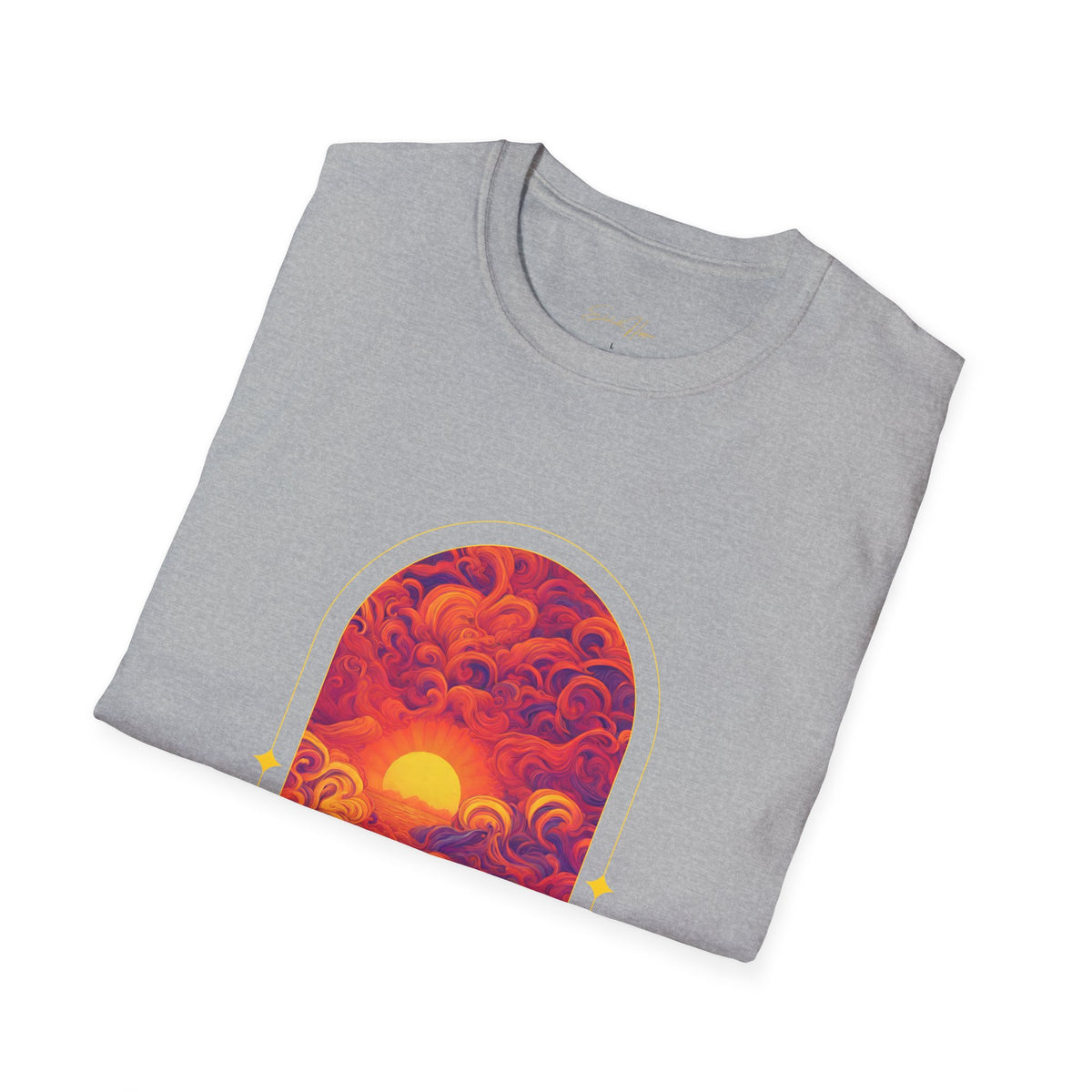 Elated Hippie 100% Cotton Sunset Psychedelic Arch T-Shirt