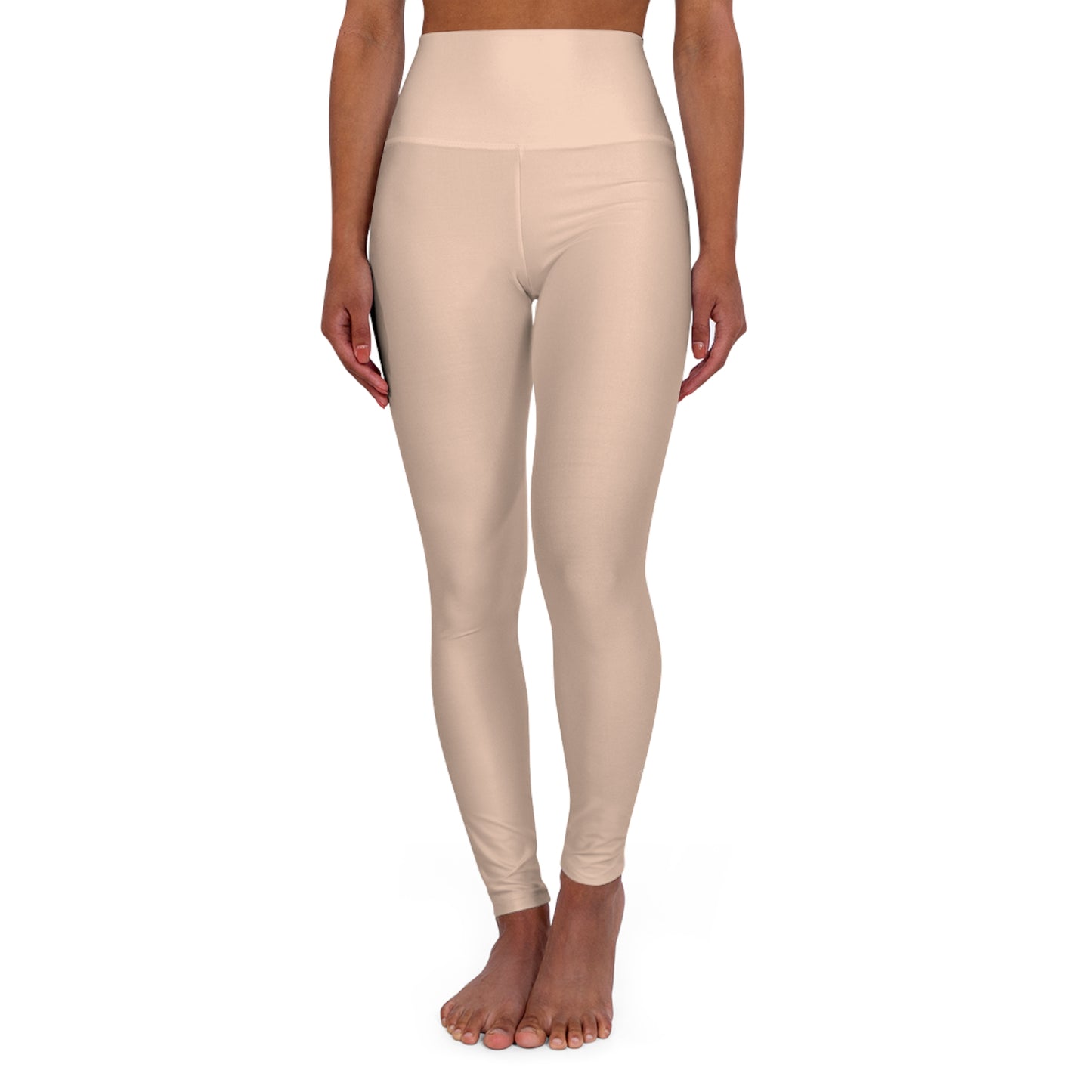 Elated Hippie  High-Waisted Yoga Leggings - Light Peach