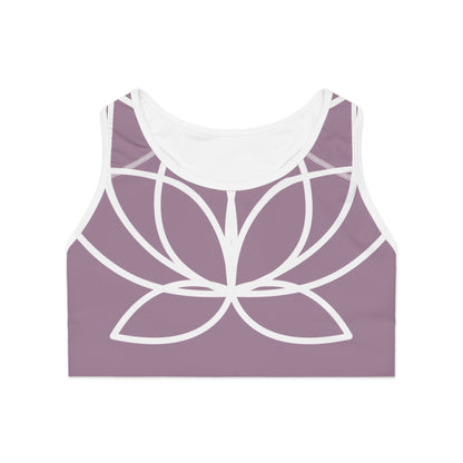 Elated Hippie Lotus Sports Bra- Lavender Frost