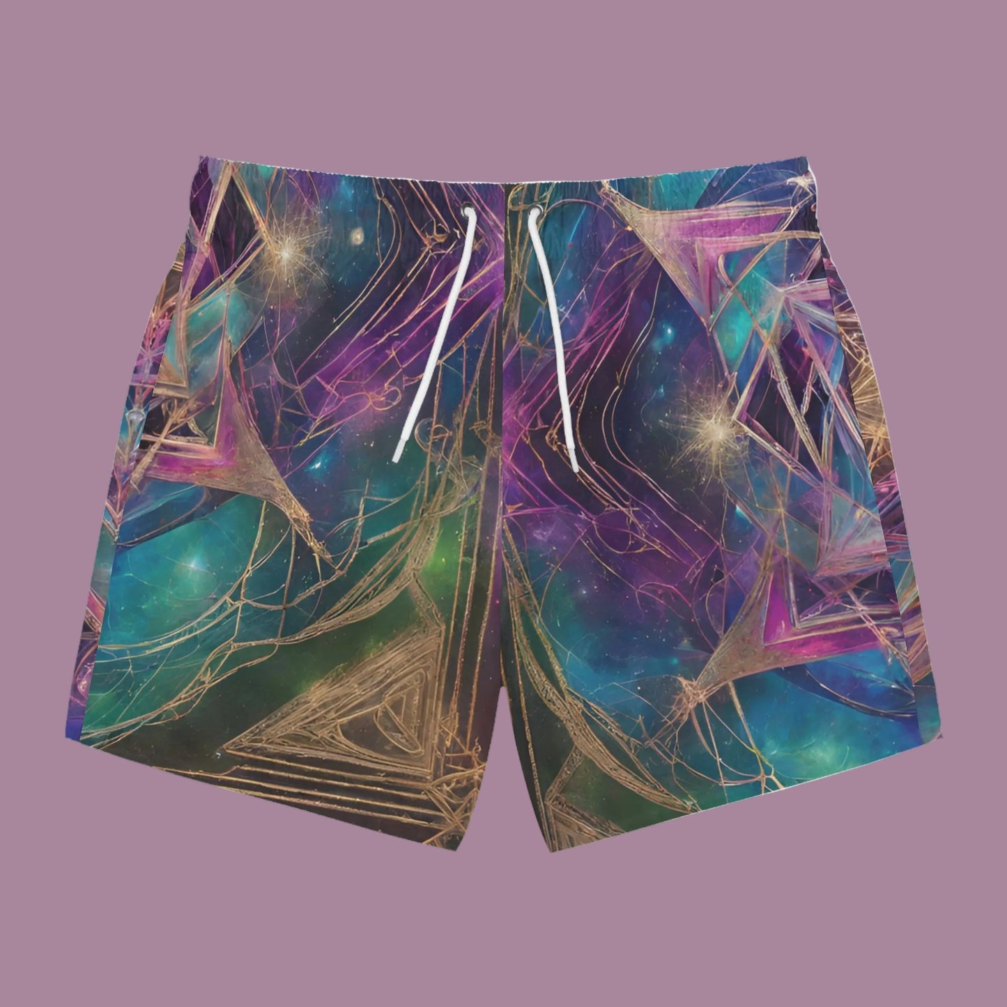 Elated Hippie Trivibe Illumination Series "Serenity Unleashed" Men's Swim Trunks