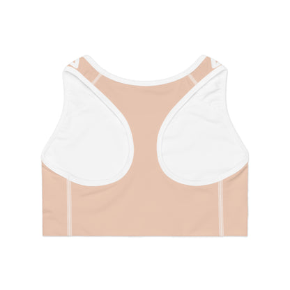 Elated Hippie Lotus Sports Bra - Light Peach