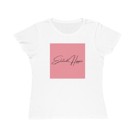Elated Hippie Organic Pink Women's T-Shirt - Comfortable & Eco-Friendly Casual Wear