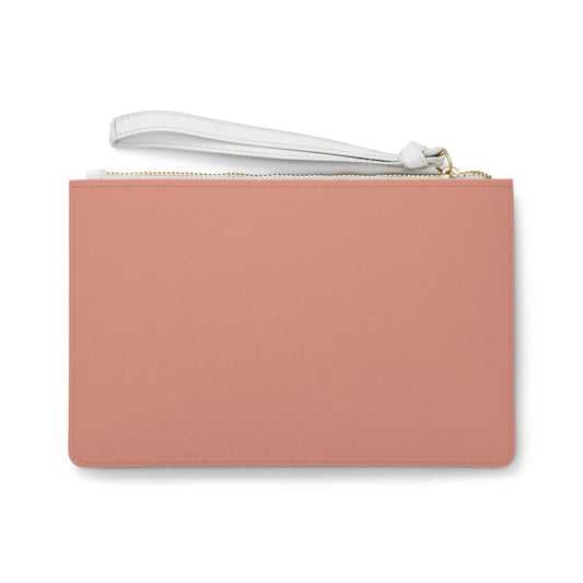 Blush Script Clutch Bag — "Elevated Hippie" Wristlet Purse Blush Pink