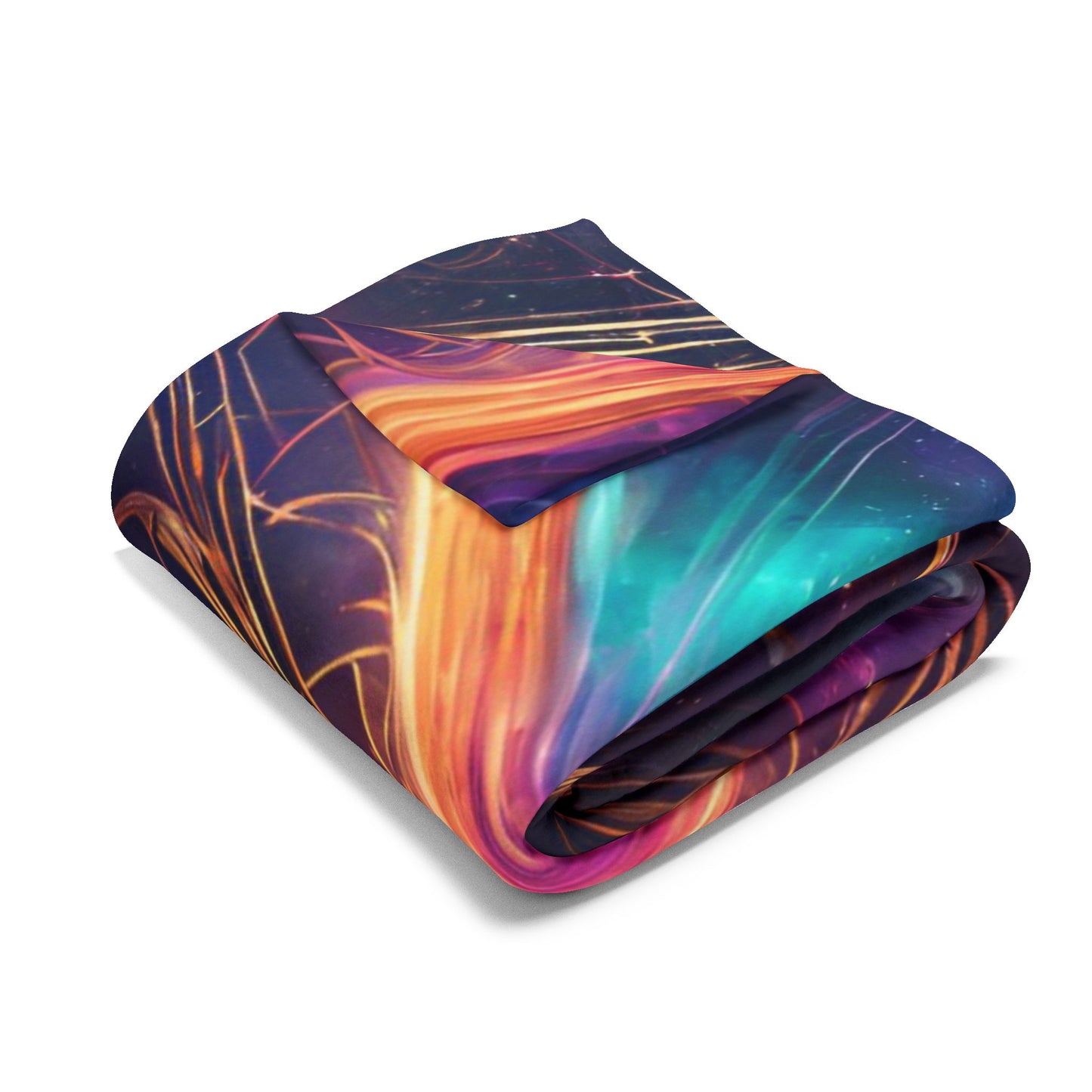 Elated Hippie "Rainbow Flower Mandala" Fleece Blanket