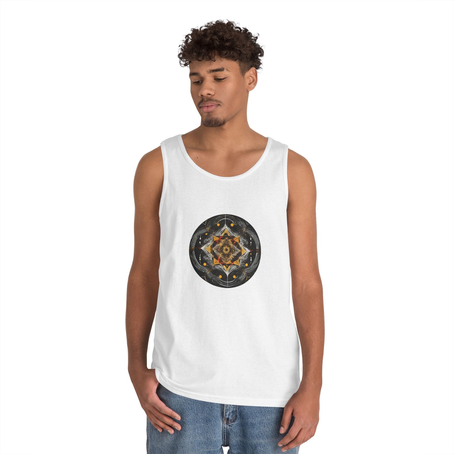 Elated Hippie Archangel Collection "All Seeing Eye" 100% Heavy Cotton Tank Top Men's