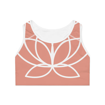 Elated Hippie Lotus Sports Bra -Dusty Coral