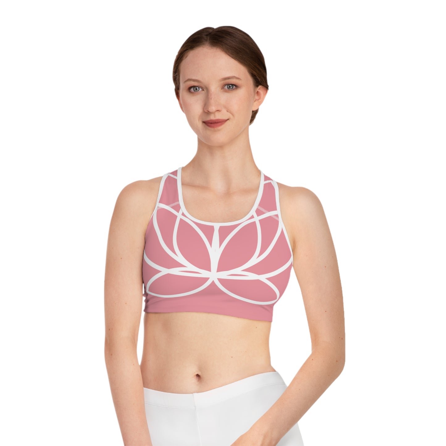 Elated Hippie Lotus Sports Bra - Blush Pink