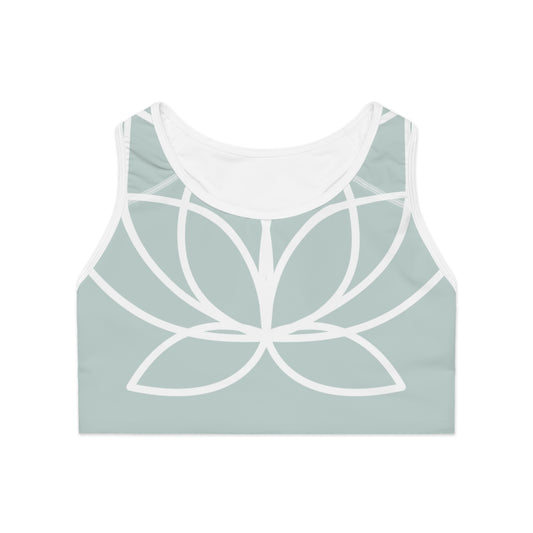Elated Hippie Lotus Sports Bra - Pale Sea Foam