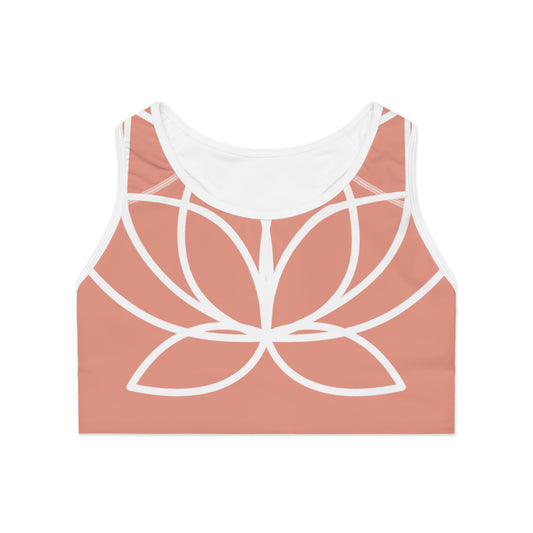 Elated Hippie Lotus Sports Bra -Dusty Coral