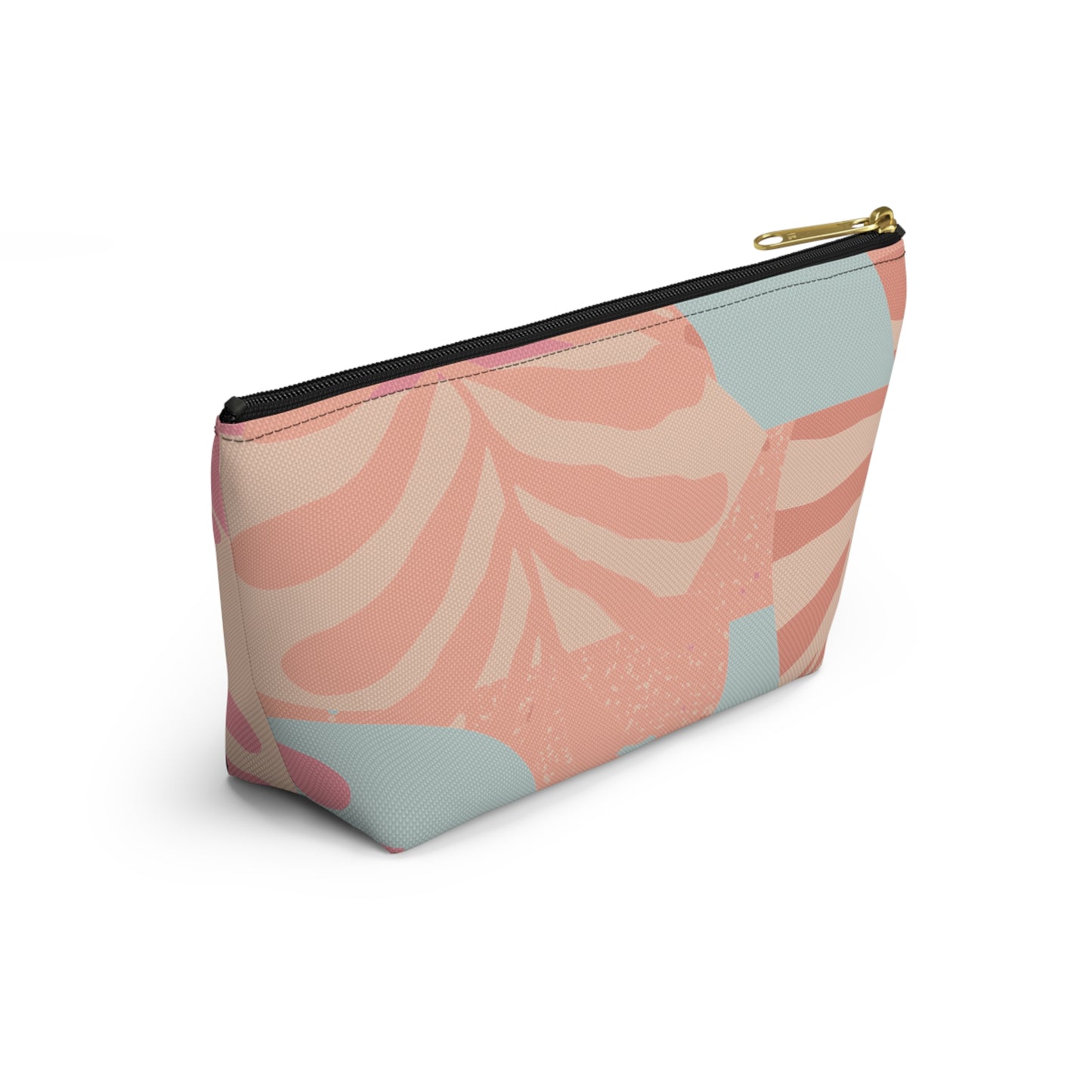 Pastel Tropical Accessory Pouch — 'Salted Hippie' T-Bottom Cosmetic Bag