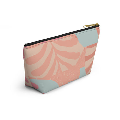 Pastel Tropical Accessory Pouch — 'Salted Hippie' T-Bottom Cosmetic Bag