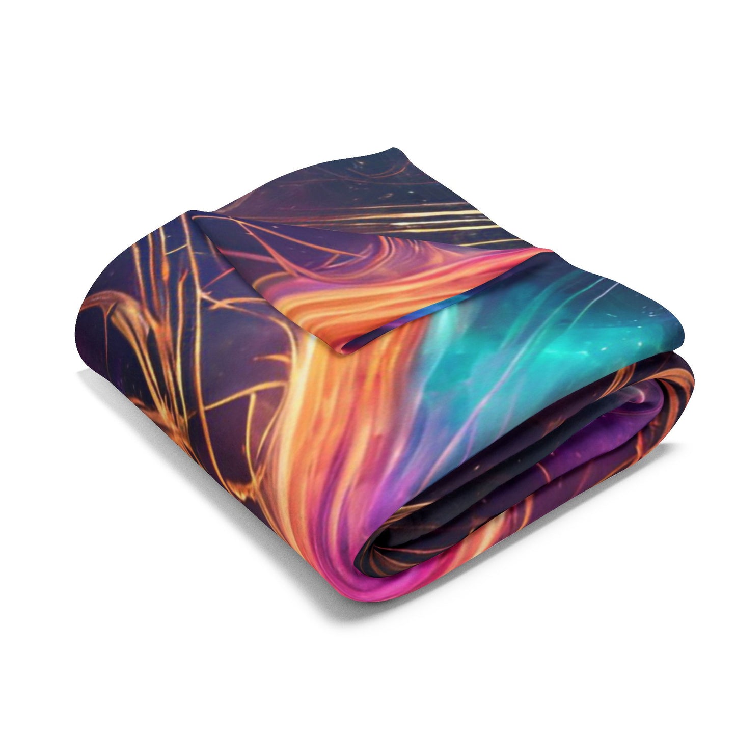 Elated Hippie "Rainbow Flower Mandala" Fleece Blanket