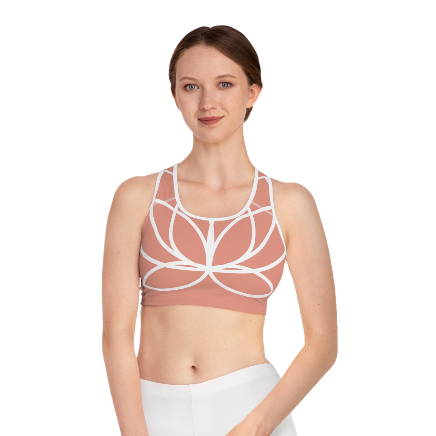Elated Hippie Lotus Sports Bra -Dusty Coral