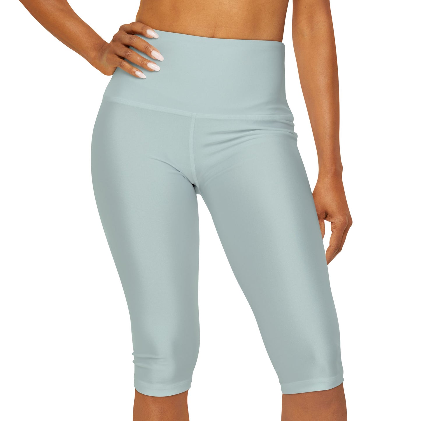 Elated Hippie EmpowerFlex Yoga Capri Leggings - Pale Seafoam