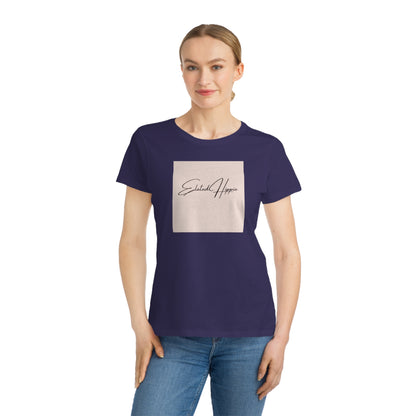 Elated Hippie Organic Women's T-Shirt - Comfortable & Eco-Friendly Casual Wear - Light Peach